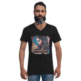 Fingers Dance On Keys Unisex Short Sleeve V-Neck T-Shirt - Beyond T-shirts